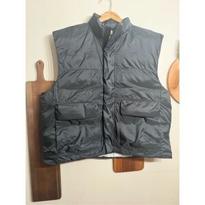 Nike Black Tech Pack Oversized Thermal Fit Full Zip Insulated Puffer Vest Medium